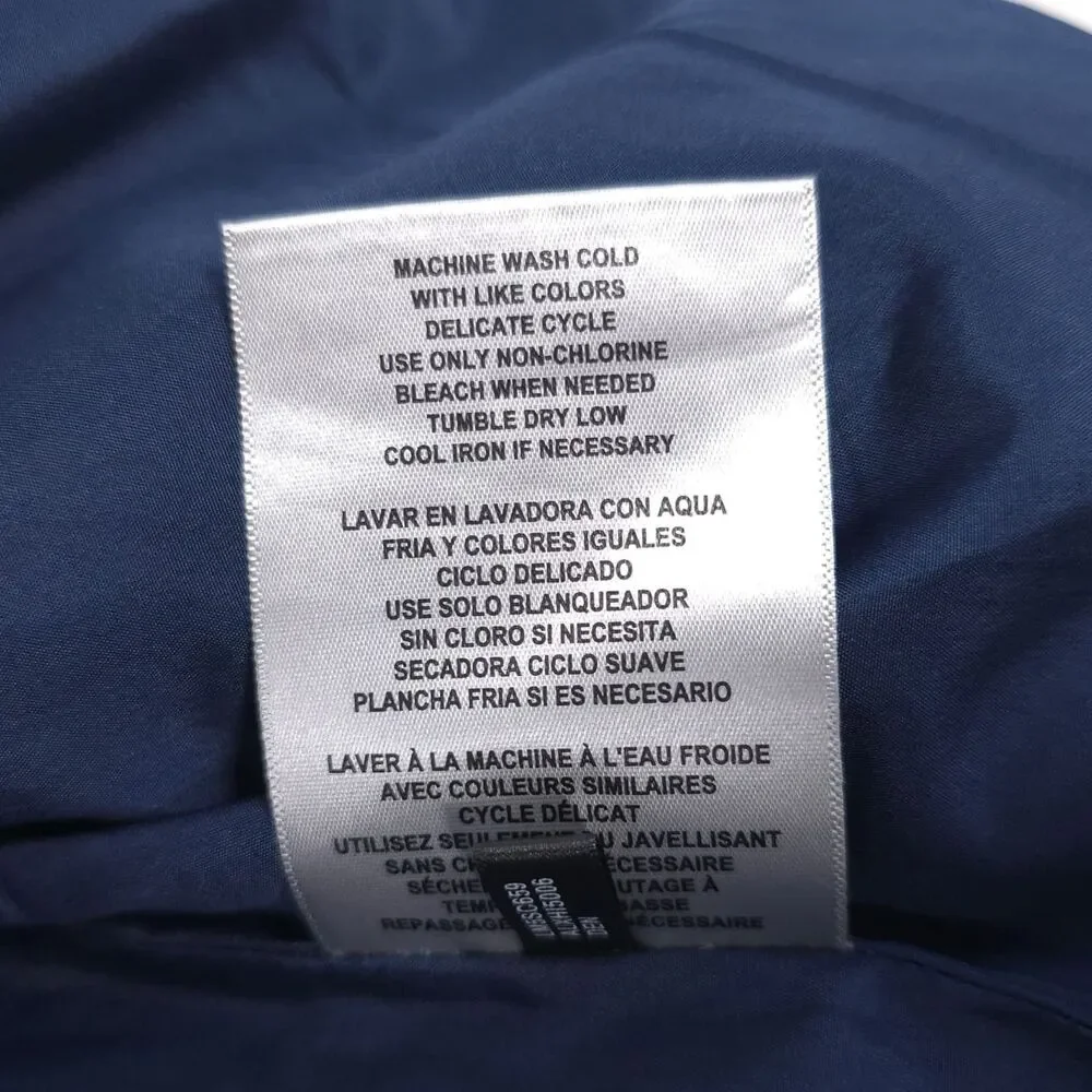 Levi's New Men's Full Zip Varsity Denim Bomber Jacket‎ LARGE Ribbed Knit Hem